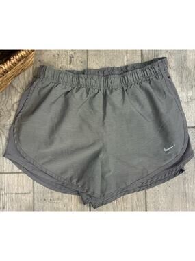 Nike Women's Tempo Dri-FIT Running Shorts Gray Size Large Lined Sporty Casual